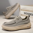 thumbnail image 6 of Men's & Women's Retro Sporty Low-Top Sneakers - Beige Upper, Cushioned Rubber Sole, Breathable Fabric Lining - All-Season Casual, Gym & Running Shoes - Minimalist Classic Design for Casual Attire (Un, 6 of 8