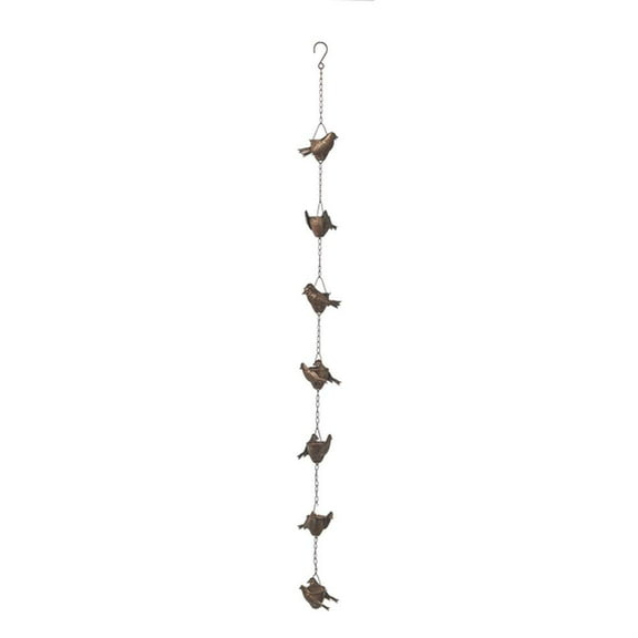 Ganz CG174819 Gold Patina Bird Rain Chain, 55-inch Height