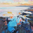 thumbnail image 2 of Kinmont, Andrew 26x26 Black Ornate Wood Framed with Double Matting Museum Art Print Titled - Rock Pool Sunrise, 2 of 4