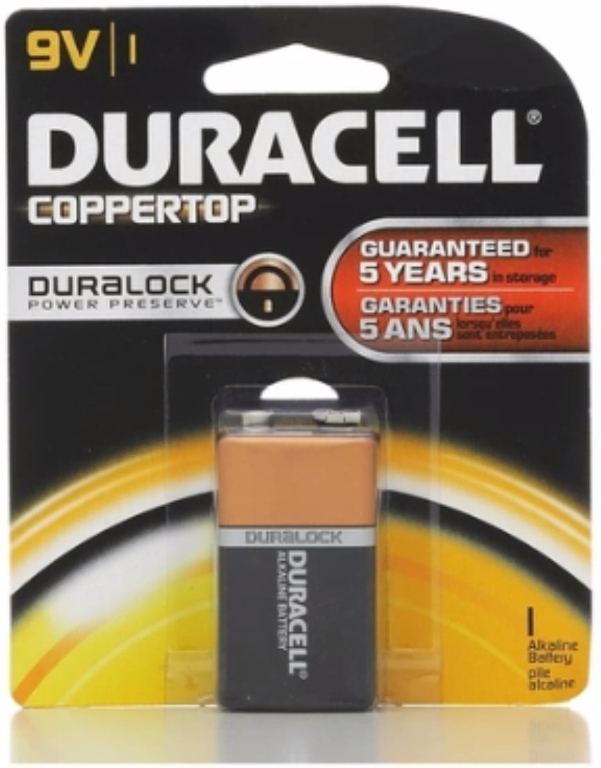 Duracell Coppertop 9V Alkaline Battery 1 Each (Pack of 6)