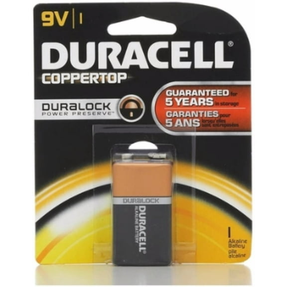 Duracell Coppertop 9V Alkaline Battery 1 Each (Pack of 6)