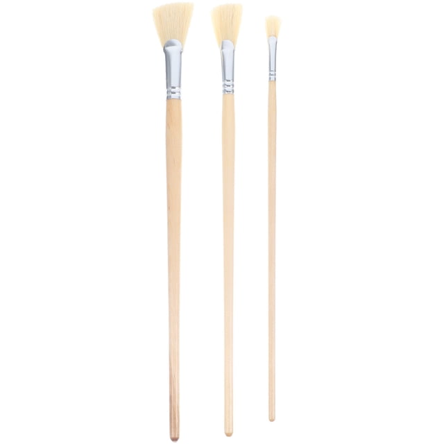3pcs Convenient Painting Brush Handheld Fan-shaped Brushes Professional Artist Brushes