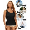thumbnail image 5 of VASLANDA Tank Tops for Women Basic Camisole with Built in Shelf Bra Wide Strap Underskirts for Summer, 5 of 6