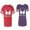 Men Red / Women Purple, variant on World Greatest Boy & Girlfriend Matching Couple Cotton Jerseys (Men Red / Women Black) (Men S / Women S)