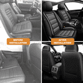 thumbnail image 5 of Car Seat Cover Fit for Mazda Mazda 6 2010-2021 Comfort Faux Leather Automotive Seat Covers No-Slip Seat Cover Accessories Gray,Front Set(2 Seats), 5 of 6