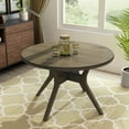 thumbnail image 6 of Furniture of America Mecca Mid Century Wood Round Dining Table in Gray, 6 of 6