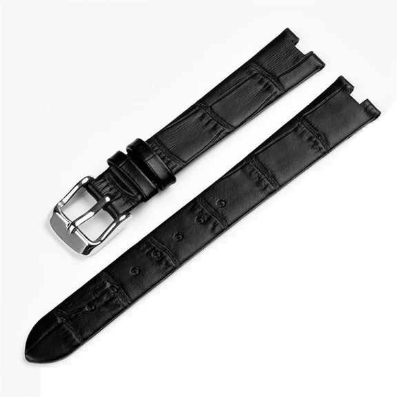 Genuine Leather Watchband Fit For Rado Crystal R2285415 Male Female Notch Butterfly Buckle Watch Strap Accessories 14 18mm