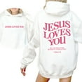 thumbnail image 2 of Vintage Jesus Hoodie – Double-Sided Cross and Nail Graphic Pullover, Faith-Inspired Christian Streetwear, Unisex Religious Apparel, 2 of 7