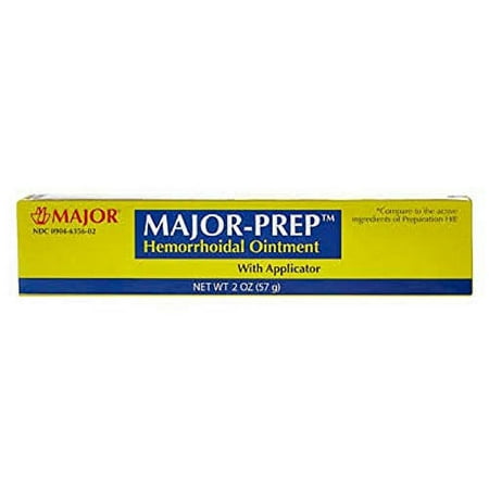 MAJOR-PREP HEMORRHOIDAL OINTMENT W/APPLICATOR 2 OZ.COMPARE TO PREPARATION-H OINTMENT ACTIVE INGREDIENTS