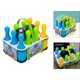 thumbnail image 1 of Juego de bolas de de plástico multicolor para niños en edad preescolar juguete de niños de 3 4 5 6 años de edad 10 pines 22cm B Baoblaze Bola de bolos para niños, 1 of 8