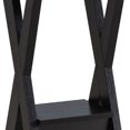 thumbnail image 2 of Benjara 24 Inch Plant Stand with X Shaped Legs and Open Shelf, Small, Dark Brown, 2 of 5