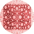 thumbnail image 1 of Ahgly Company Indoor Round Oriental Red Traditional Area Rugs, 6' Round, 1 of 4