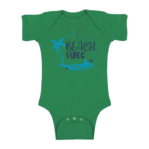 Awkward Styles Beach Baby Bodysuit Short Sleeve Beach Vibes Romper for Kids Summer Romper for Boys Beach One Piece for Girls Beach Vibes Romper for Children Beach Gifts for Little One Summer Top