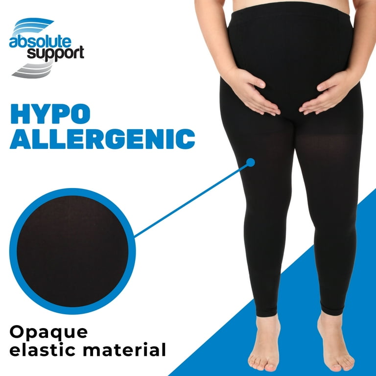 Compression Leggings for Pregnancy 20-30mmHg by Absolute Support - Black,  Small 