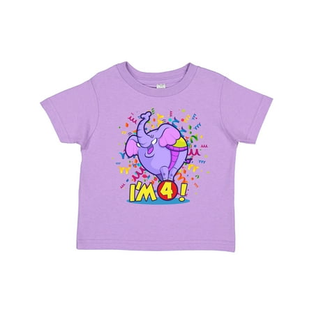 

Inktastic I m 4 Circus Elephant Gift Toddler Boy or Toddler Girl T-Shirt
