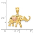 thumbnail image 2 of Beautiful 14k Yellow and Rose Gold Elephant w/Heart Charm, 2 of 2