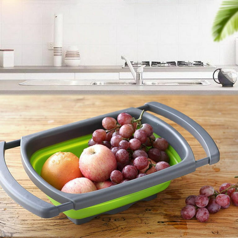 Wash Colander Fruit Vegetable Washing Basket Kitchen Collapsible