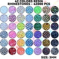 thumbnail image 2 of Bedazzling Kit 42 Colors, Bedazzler Kit with 42000Pcs Rhinestones, Tweezer, 3Pcs Jewelry Glue, Dotting Pen and Tray, 3mm Crystal Bedazzle Kits for Bedazzled Gems Nail Art Crafting, 2 of 8