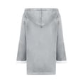 thumbnail image 3 of Seyurigaoka Women Juniors Winter Plus Sized Button Solid Color Long Sleeve Warm Hooded Outerwear, 3 of 9