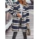 thumbnail image 5 of Abrigo PRETTYGARDEN Shacket a Cuadros Mezcla de Lana Azul Marino Blanco Talla S, 5 of 8