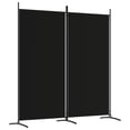thumbnail image 2 of Tomshoo 2-Panel Room Divider Black 68.9"x70.9" Fabric, 2 of 7