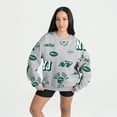 thumbnail image 3 of Women's Gameday Couture Heather Gray New York Jets Always On Repeat Fleece Sweatshirt, 3 of 4