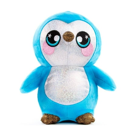 Squeezamals 3Deez Deluxe Stuffed Animals, Slow-Rise Foam, BooBoo the Penguin