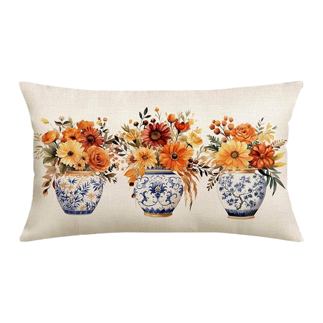 Thanksgiving Pillow Covers 19.7X11.8 Patterns Sofa Bedroom Decorative