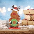 thumbnail image 5 of Gibobby Adornos navideños Decoración navideña Adornos navideños decoración navideña de pie Decoración de Papá Noel Muñeco de nieve(G), 5 of 5