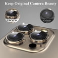 thumbnail image 4 of Designed for iPhone 14 Pro Max Camera Lens Protector, for iPhone 14 Pro Camera Lens Protector, Individual Metal Anti Scratch HD Clear Case Friendly Tempered Glass Camera Cover, 1 Set, 4 of 5