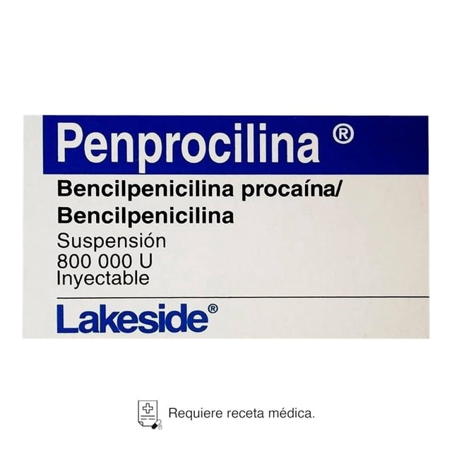 Penprocilina Bencilpenicilina 800 000 U suspensión inyectable