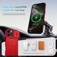 thumbnail image 5 of TECH CIRCLE For iPhone 16e PC+TPU Case with Sliding Camera Cover, Magnetic Wireless Charging, Adjustable Kickstand, Rugged Anti-Scratch Shockproof Heavy Duty Cover,Red, 5 of 10