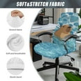 thumbnail image 6 of HELLHERO Capybara Print Office Chair Cover, Standard Size High Back Office Seat Cover, Easy to Clean Computer Chair Slipcover, Blue, 6 of 7