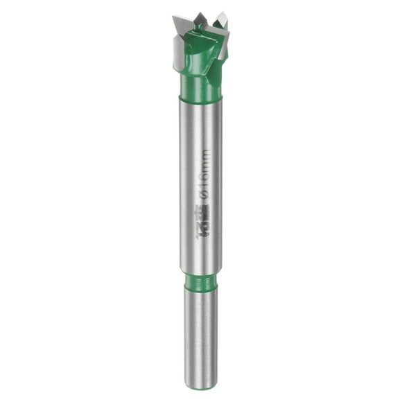 Unique Bargains 16mm (5/8') Tungsten Carbide Tip Wood Hinge Hole Drilling Forstner Drill Bit Green