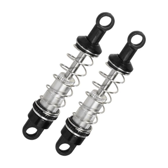 2x Amortiguadores Amortiguadores RC Shocks 1:12 Conveniente Resistente al desgaste Metal Fácil de Negro