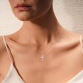 thumbnail image 2 of Women's Gifts Upgraded Crown Cross Necklace for Women 14K Gold Plated Crown Cross Pendant Necklace Simple Diamond Gold Necklaces Faith Cross Jewelry First Communion Necklace, 2 of 6