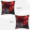 thumbnail image 3 of Haiem Artistic Dewdrop Rose Print Velvet Soft Solid Decorative Square Throw Pillow Covers Set with Elegant Piping Christmas Cushion Case for Sofa Bedroom Car-18"x18", 3 of 8