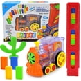 thumbnail image 2 of Rompecabezas dominó coche niños tren juguete conjunto dominó conjunto de bloques de construcción oso de fresa Hogar, 2 of 3