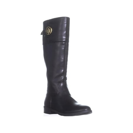 Womens Tommy Hilfiger Inezz Riding Boots, Black, 6.5 US