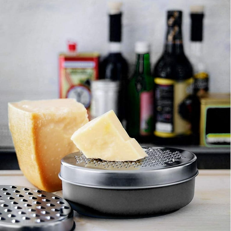 Cheese grater with food storage container-Perfect For Hard Parmesan Or Soft  Cheddar Cheeses, Ginger, Chocolate, Butter, Vegetables & Nutmeg.(There are