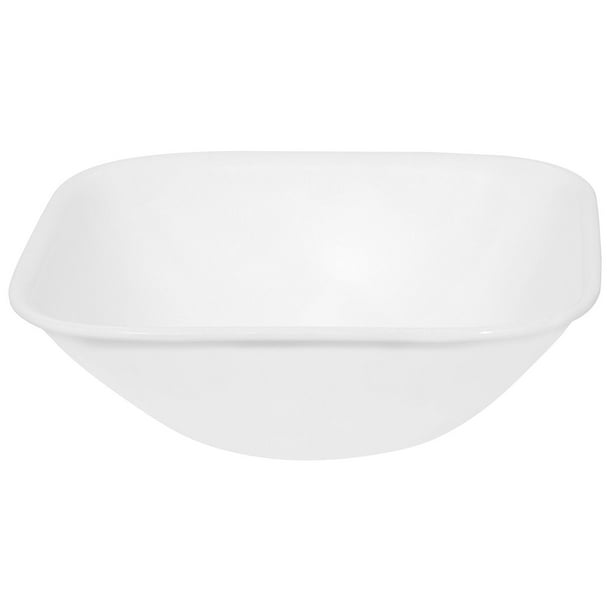 Corelle Square 22Ounce Soup/Cereal Bowl, Pure White (Set of 4