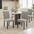 thumbnail image 2 of TEQIN Upholstered Parsons Dining Chairs,2Pcs Dining Chairs,Fabric Kitchen Chairs with Nailhead Trim, Padded Seat Accent Chairs Kitchen Side Chair for Dining Room, Living Room, 2 of 7