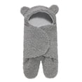 thumbnail image 3 of Manta para bebé, oso lindo orgánico que recibe envoltura para pañales, regalo de registro de felpa suave para niña recién nacida (0-3), 3 of 5