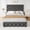 Gray Full, variant on Senfot King Size Bed Frame with 4 Storage Drawers and Adjustable Headboard, Upholstered Platform Bed Frame with Storage, Diamond Stitched Button Tufted,Easy Assembly, No Box Spring Needed, Gray