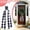 as shown, variant on Black And White Checkered Wreath Belt - Front Door Decor For Home, Indoor Outdoor Wall Hanging, Seasonal Festive Classic Pattern Decoration - For Housewarming, Christmas,