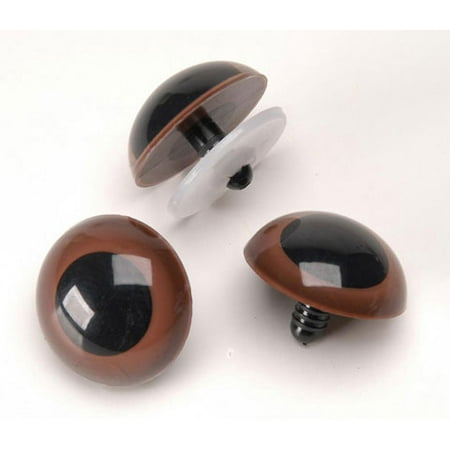 - Animal Eyes with Plastic Washers - Brown - 18mm - 50 pieces