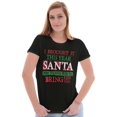 thumbnail image 4 of Christmas Bring It This Year Santa Womens Slim Fit Graphic Tee Brisco Brands S, 4 of 5
