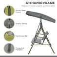 thumbnail image 4 of Outsunny 3-seater Swing Chair Covered, Grey, 4 of 10