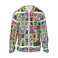 thumbnail image 2 of Uemuo Cute Dogs Collage Pattern Women's Full Zip UPF 50+ Sun Protection Hoodie Jacket Long Sleeve Sun Shirt Hiking Outdoor Performance with Pockets-XX-Large, 2 of 9