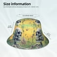 thumbnail image 3 of Honeii Flower Butterfly Skull Couple for Unisex Bucket Hat Waterproof Rain Hat Reversible Shiny Rave Bucket Hat for Concert Festival Boonie Cap, 3 of 6